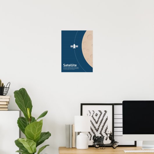 Poster satellite pour enfants (Bureau à domicile)