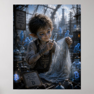 Poster Satisfaction / Inspecteur textile / Usine de verre