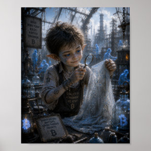 Poster Satisfaction / Inspecteur textile / Usine de verre