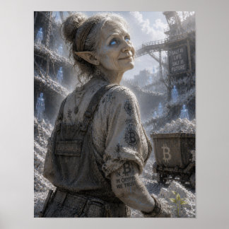 Poster Satisfaction / Ouvrier cimentier / Mine de sel
