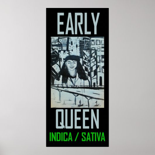 POSTER SATIVA INDICA REINE PRÉCOCE (Devant)