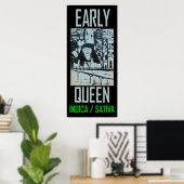 POSTER SATIVA INDICA REINE PRÉCOCE (Bureau à domicile)