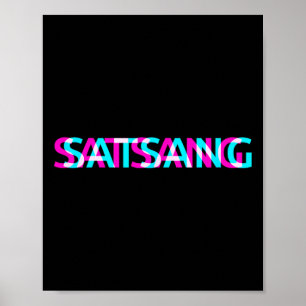 Poster Satsang Yoga Chakra Méditation Spirituel Lune Chil