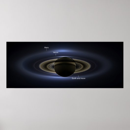 Poster Saturn Eclipse 3 - Étiqueté (Devant)