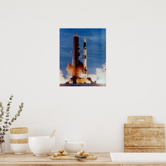 Poster Saturn V Lancement De La Station Spatiale Skylab (Cuisine)