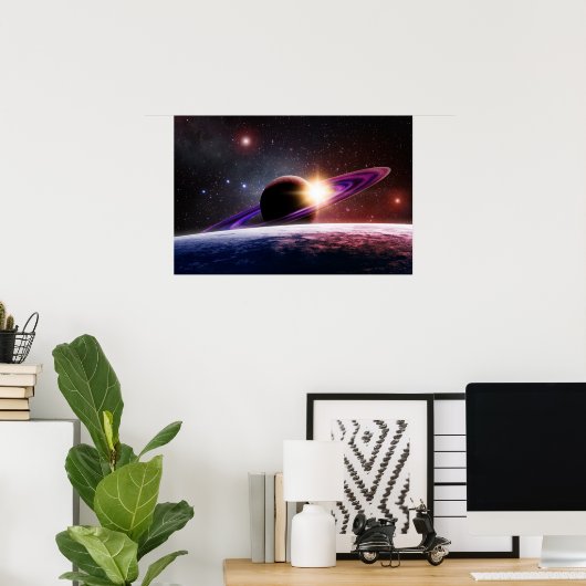 Poster Saturne (Bureau à domicile)