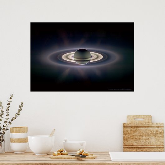 Poster Saturne dans Eclipse 18x12 (9x5) (Cuisine)