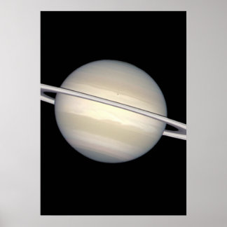Poster Saturne dans les couleurs naturelles