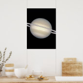 Poster Saturne dans les couleurs naturelles (Cuisine)