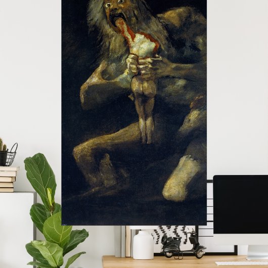 Poster Saturne dévorer son fils par Francisco de Goya (Bureau à domicile)