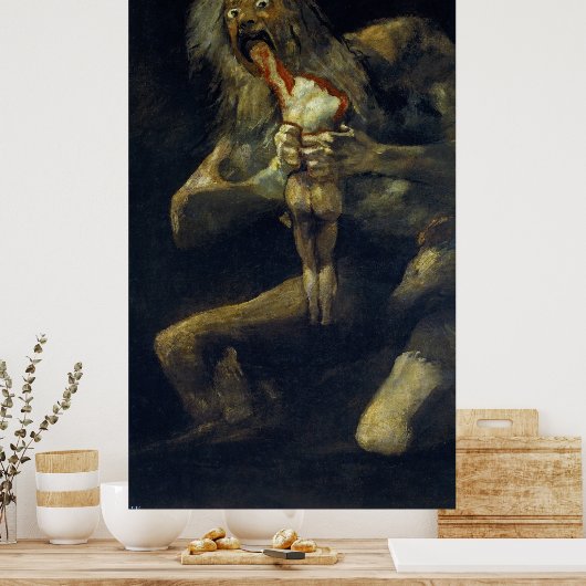Poster Saturne dévorer son fils par Francisco de Goya (Cuisine)