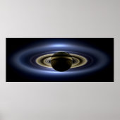 Poster Saturne Éclipse le Soleil de Cassini Orbiter (Devant)