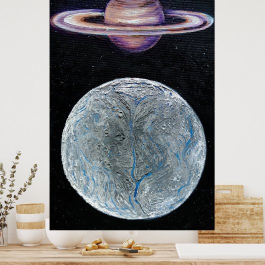 Poster Saturne et Encelade (Cuisine)