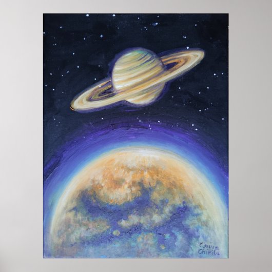 Poster Saturne et Titan (Devant)