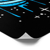 Poster Saturne fondu cket planète espace système solaire (Coin)