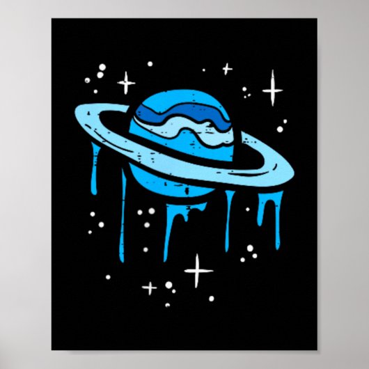Poster Saturne fondu cket planète espace système solaire (Devant)