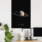Poster Saturne - Le géant et bijou annelé de notre Solair (Bureau à domicile)