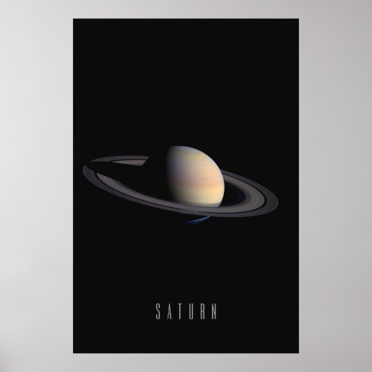 Poster Saturne - Le géant et bijou annelé de notre Solair (Devant)