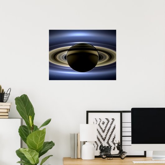 Poster Saturne - Le jour où la Terre sourit (Bureau à domicile)