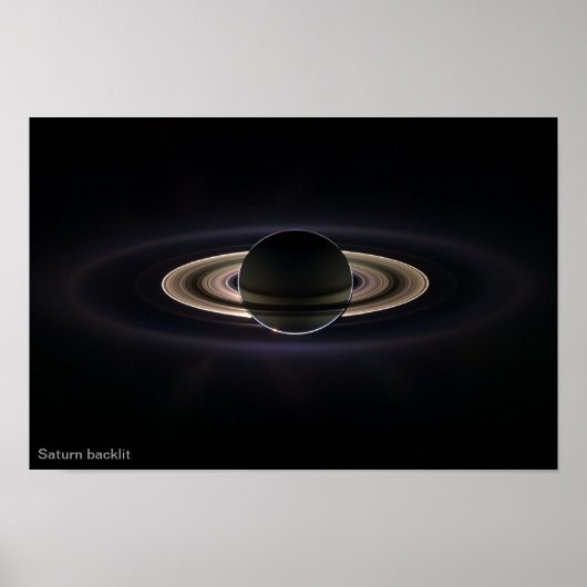 Poster Saturne rétroéclairée (Devant)