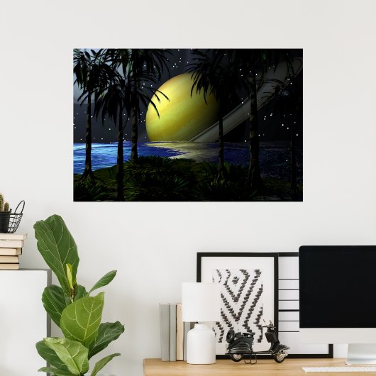 Poster Saturne tropicale (Bureau à domicile)