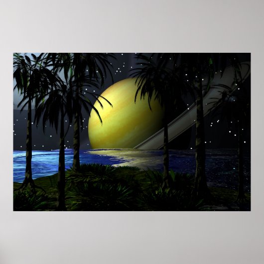 Poster Saturne tropicale (Devant)