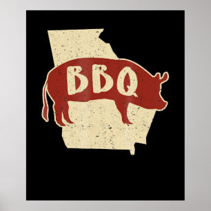 Poster Sauce barbecue chef barbecue cadeau à la viand