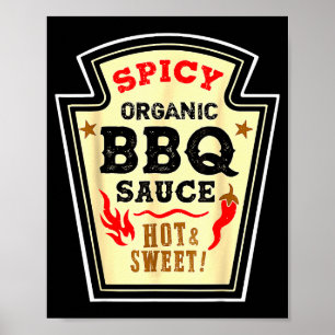 Poster Sauce BBQ Scy Halloween Costume Nourriture Drôle H