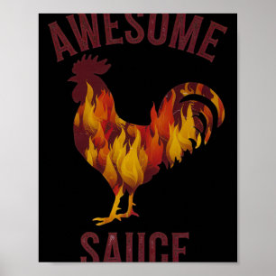 Poster Sauce Incroyable Coq Sauce de Poulet Hommes Femmes