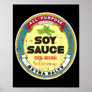 Poster Sauce soja Halloween Costume de nourriture drôle p