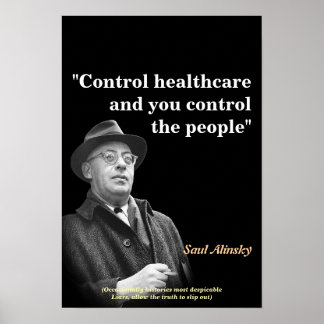 Poster Saul Alinsky Quote On Healthcare