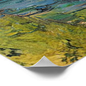 Poster Saule au coucher du soleil près de l'étang (Coin)