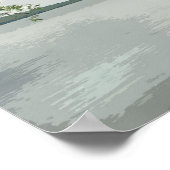 Poster Saule au lac (Coin)