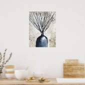 Poster Saule dans l'aquarelle du vase (Cuisine)