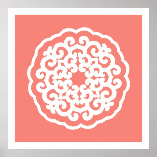 Poster Saumon Asiatique Moods Mandalla (Devant)