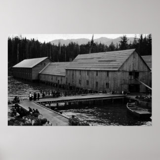Poster Saumon Cannery près de Ketchikan, Alaska