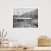 Poster Saumon De Séchage En Alaska 1915 (Cuisine)