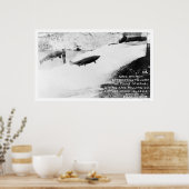 Poster Saumon Jumping Alaska 1907 (Cuisine)