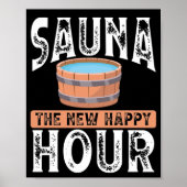 Poster Sauna the new happy hour (Devant)