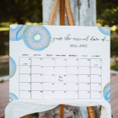 Poster Saupoudrer de beignes bleus Devinez le calendrier 