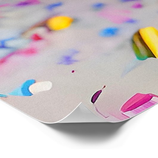 Poster Saupoudrer de cônes de crème glacée (Coin)