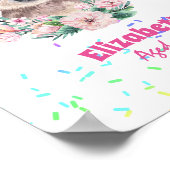 Poster Saupoudrer SLOTH Boho Girls Pink Flowers Cadeaux m (Coin)