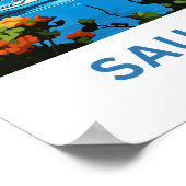 Poster Sausalito California Travel Print (Coin)