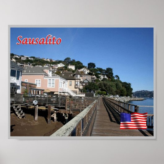 Poster Sausalito - Promenade - États-Unis - (Devant)