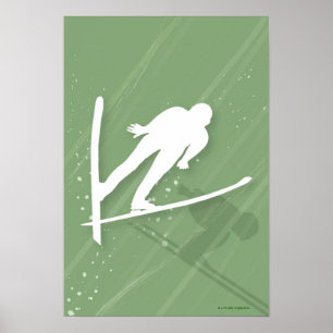 Poster Saut À Ski Deux Hommes