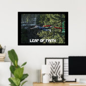 Poster Saut de la foi - Saut à l'élastique (Bureau à domicile)