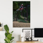 Poster saut en VTT descendant (Bureau à domicile)