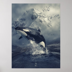 Poster Saute-baleine sauvage
