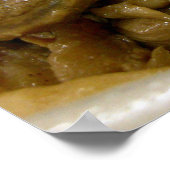Poster Sauté de boeuf, brocolis et champignons (Coin)