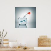 Poster saute de poisson rouge (Cuisine)